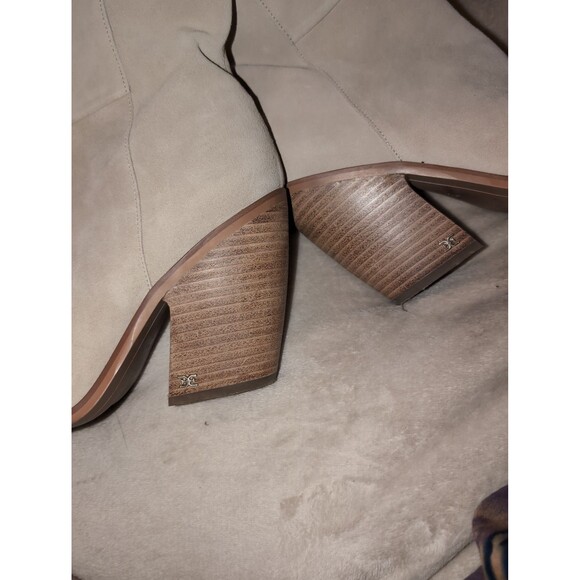 SAM EDELMAN Annabel Tall Western Boots Women's Shoes Amarillo Sand Suede US 9 M - Picture 2 of 7
